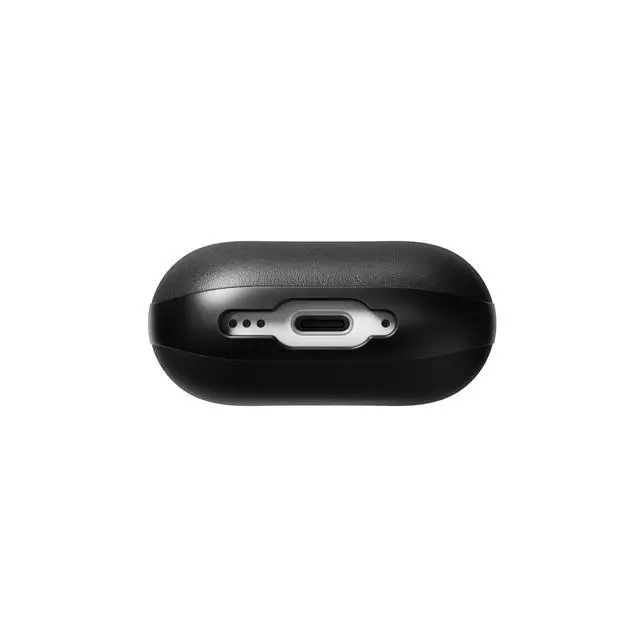 Alt view image 7 of 7 - Airpods 4 Case in Black Leather, AirPods 4 Cover, Compatible with Air Pods 4, Qi and MagSafe Charging Compatible