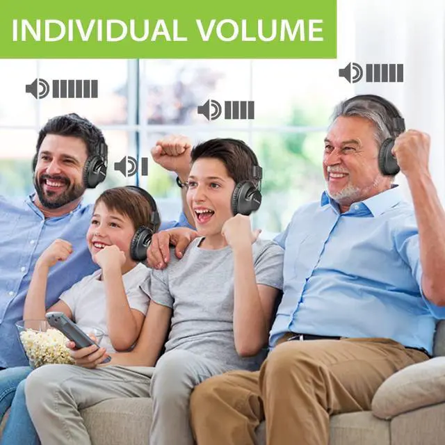 Alt view image 6 of 6 - Quartet-Extra - Add-On Headphones for Quartet System | Add-on 2.4 GHz RF headphones for the Quartet group listening system, scalable for up to 100 listeners