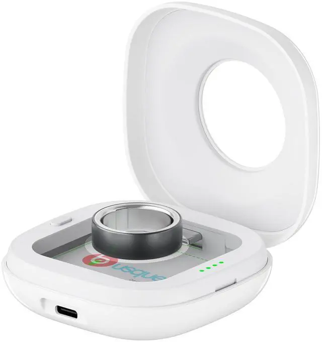 Main image of Portable Charging Case Compatible with Oura Ring 4 Charger,Fits All-Sized Dock,50-Day Runtime,White (Case Only)