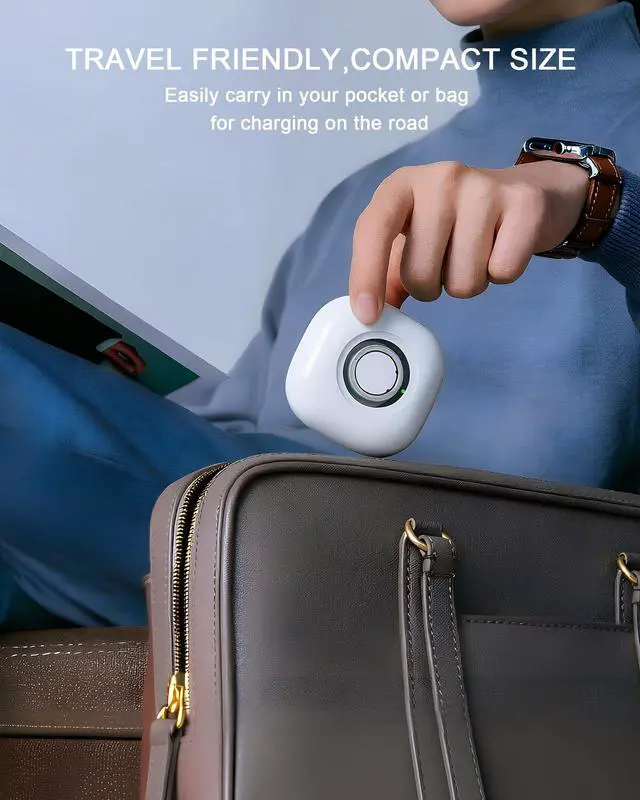 Alt view image 5 of 7 - Portable Charging Case Compatible with Oura Ring 4 Charger,Fits All-Sized Dock,50-Day Runtime,White (Case Only)