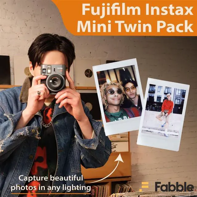 Alt view image 5 of 7 - Instax Mini 41 Instant Film Camera Bundle with Groovy Case for Fuji Instax Mini 41, Twin Pack Film (40 Sheets) and Cleaning Cloth Black (5 Items)