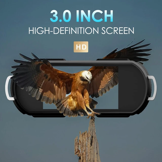 Alt view image 3 of 6 - Night Vision Goggles-Digital Night Vision Binoculars with 8X Zoom & 32GB Card, 4000mAh Rechargeable IR Night Vision for Complete Darkness, Camping Gear, Gifts for Men