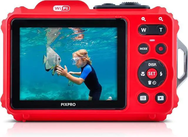 Alt view image 7 of 7 - PIXPRO WPZ2 Rugged Waterproof Digital Camera, Red Bundles with Case, Monopod, Card Reader and More (9 Items)