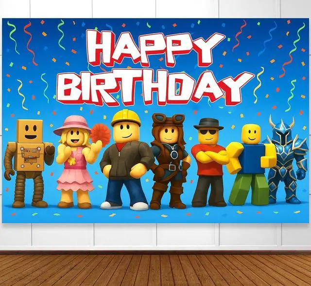 Main image of Video Game Birthday Decorations Happy Birthday Banner for Boys 6x4ft Gaming Backdrop Gaming Birthday Party Decorations Video Game Backdrop for Kids Game Boys Birthday Party Decorations