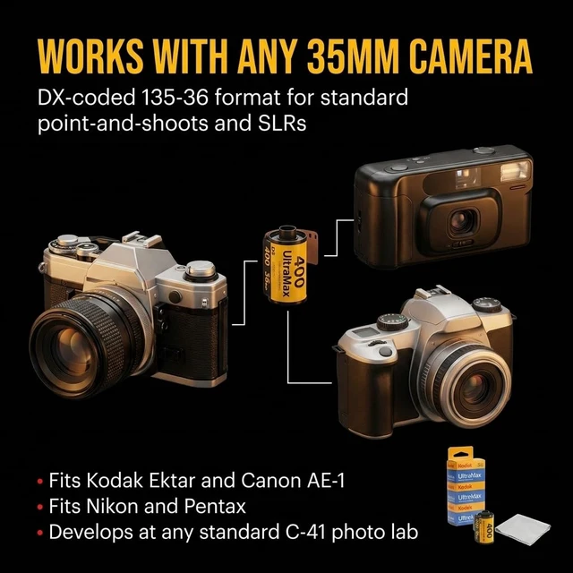 Alt view image 2 of 7 - Ultramax 400 35mm Film - 3 Packs of 36 Exposure Rolls for 35mm Cameras Bundled with The Tudak Store Microfiber Cloth - 108 Exposures, ISO 400 Color Negative Film for 35mm Film Camera