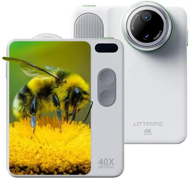 Main image of MicroCam-X1 4K Digital Camera, 12MP BSI CMOS Sensor, 400X Microscope, 4K Video, Autofocus, 3.5" LCD | Compact Kids Camera for STEM Learning | Point & Shoot, Portable, Travel, Ideal Gift | 128GB