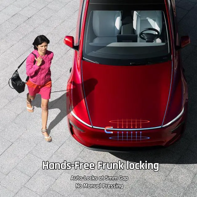 Alt view image 6 of 7 - Hands-Free Automatic Frunk Closer for Tesla Model Y Juniper 2025 2026 - Power Front Trunk Lock with Soft Close - Easy Installation Accessory