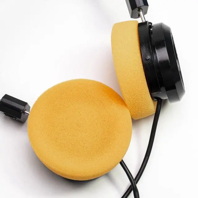 Alt view image 3 of 7 - Ear Pad Foam Cushions Compatible with Sennheiser HD414 Grado SR60 SR60i SR80 SR80i SR80e SR125 SR225 SR325 SR SRI RS Series PS1000 GS1000 Headphones (Orange)