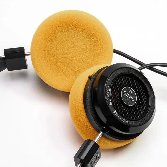 Alt view image 4 of 7 - Ear Pad Foam Cushions Compatible with Sennheiser HD414 Grado SR60 SR60i SR80 SR80i SR80e SR125 SR225 SR325 SR SRI RS Series PS1000 GS1000 Headphones (Orange)