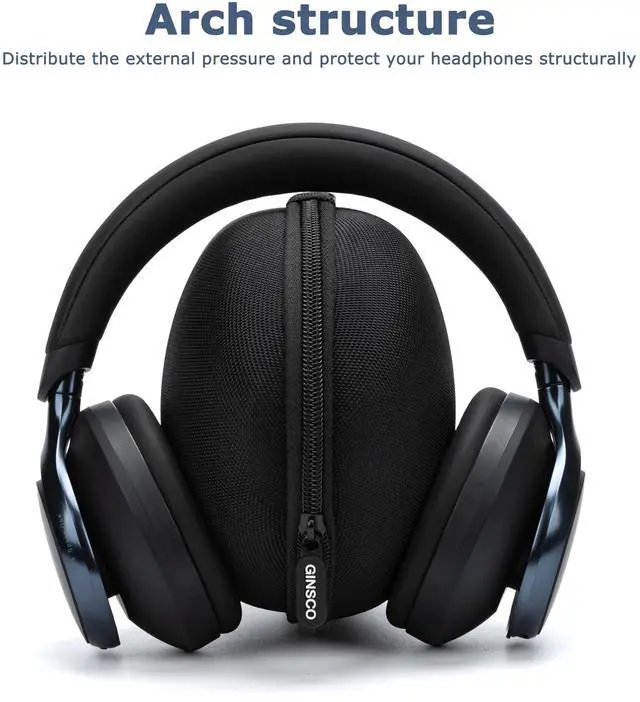 Alt view image 2 of 7 - Hard Case for Soundcore by Anker, Space One, Active Noise Cancelling Headphones, Arch Case for OneOdio Pro 10/A70/A71, ATH M20X/M30X/M40X, Sony MDR7506 etc Studio Monitor Headphone