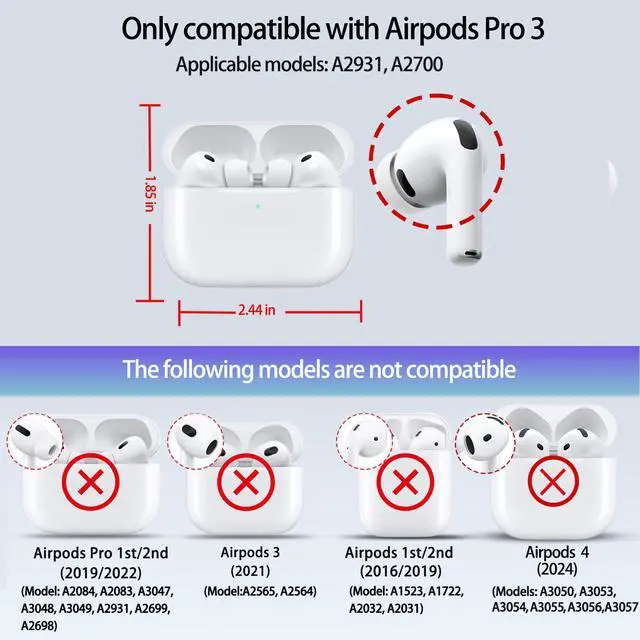 Alt view image 6 of 7 - for Leather AirPods Pro 3 Case 2025 | Retro Air Pods Pro 3 Case with Magnetic Lock | with Phone Holder & Keychain | Airpods 3 Pro Cases Cover for Man Women(Model A2700/A2931)(Orange)