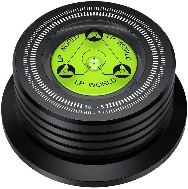 Main image of Record Weight Stabilizer 266g/9.38oz Turntable Clamp Vinyl Weight | with Bubble Level 33/45 Strobe Scale 7mm Spindle Hole Felt Pad for Vinyl LP Record Player 60Hz