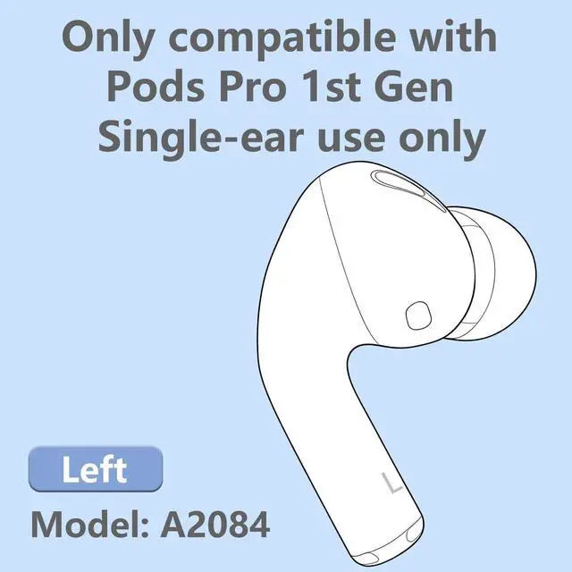 Alt view image 2 of 6 - OEM Left Single Earbud for Pod Pro 1st Generation, Model A2083 A2084, Genuine Left Earbud Only, Compatible with Original Pods Pro 1 A2190 Charging Case