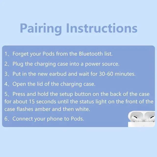 Alt view image 6 of 6 - OEM Left Single Earbud for Pod Pro 1st Generation, Model A2083 A2084, Genuine Left Earbud Only, Compatible with Original Pods Pro 1 A2190 Charging Case
