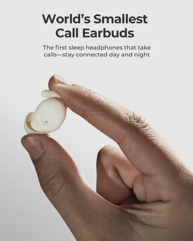 Alt view image 3 of 7 - CozySnug C1 Sleep Earbuds, Bluetooth 5.3 Noise-Blocking Sleep Headphones, App Control, Comfortable Fit, 3 Sizes of Ear Tips, 21H Playtime, Compact Design for Side Sleepers