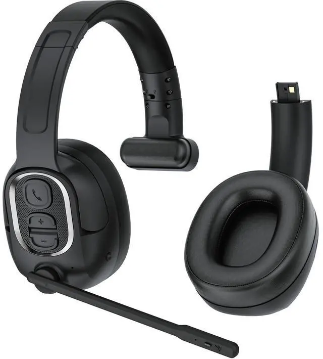 Main image of Trucker Bluetooth Headset with Flexible Boom Mic for Work | Trucker Headset with Single & Dual Ear, 35Hrs Battery Life, Clear Mic Wireless Headset for Truck Driver, Office & Remote Work