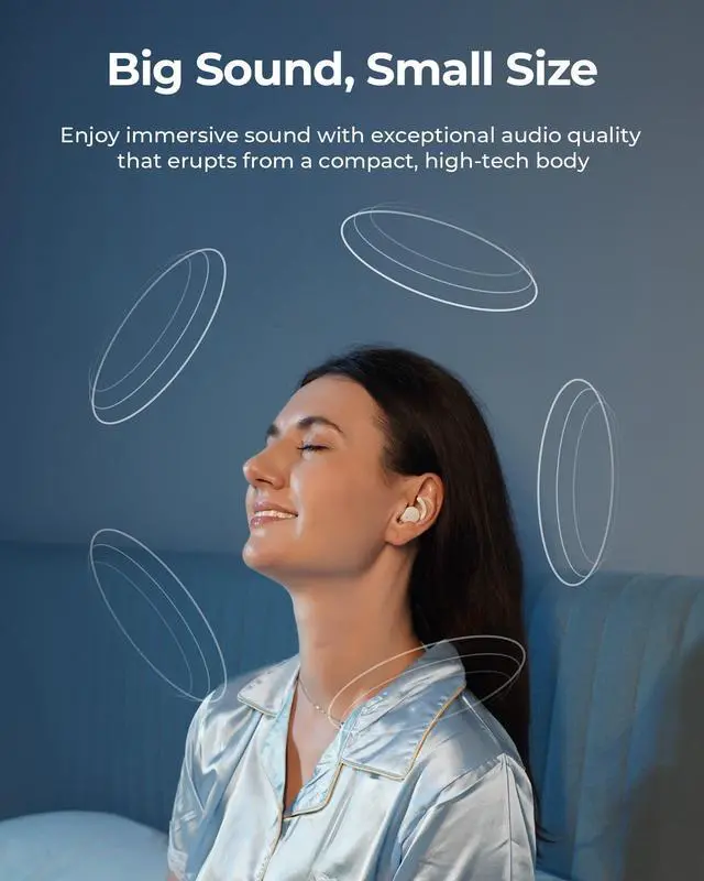 Alt view image 7 of 7 - CozySnug C1 Sleep Earbuds, Bluetooth 5.3 Noise-Blocking Sleep Headphones, App Control, Comfortable Fit, 3 Sizes of Ear Tips, 21H Playtime, Compact Design for Side Sleepers