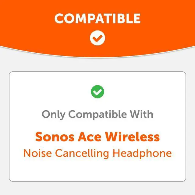 Alt view image 2 of 7 - SweatZ Ace - Patented Earpad Sweat Covers for Sonos Ace Wireless Noise Cancelling Headphones by Wicked Cushions | Sweatproof & Easily Washable | Black