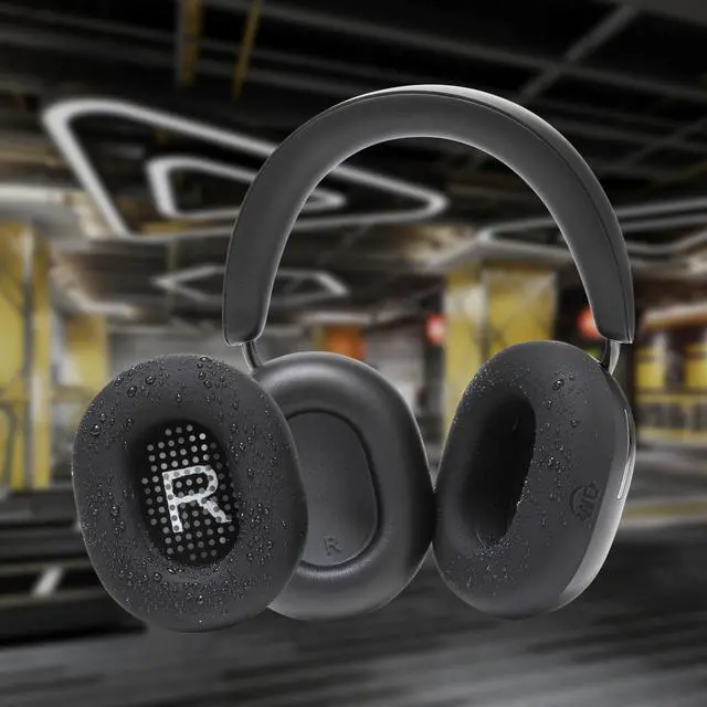 Alt view image 4 of 7 - SweatZ Ace - Patented Earpad Sweat Covers for Sonos Ace Wireless Noise Cancelling Headphones by Wicked Cushions | Sweatproof & Easily Washable | Black