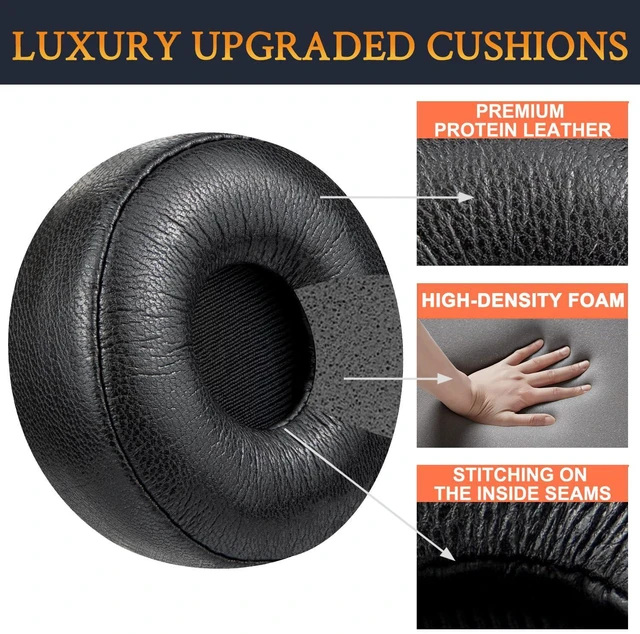 Alt view image 4 of 7 - Earpads for Jabra Engage 55/65/75 - Mono Black | (Do Not Fit Engage 50, Engage 55/65/75 Stereo Version), for Engage 55/65/75 (Mono Version) Headphones
