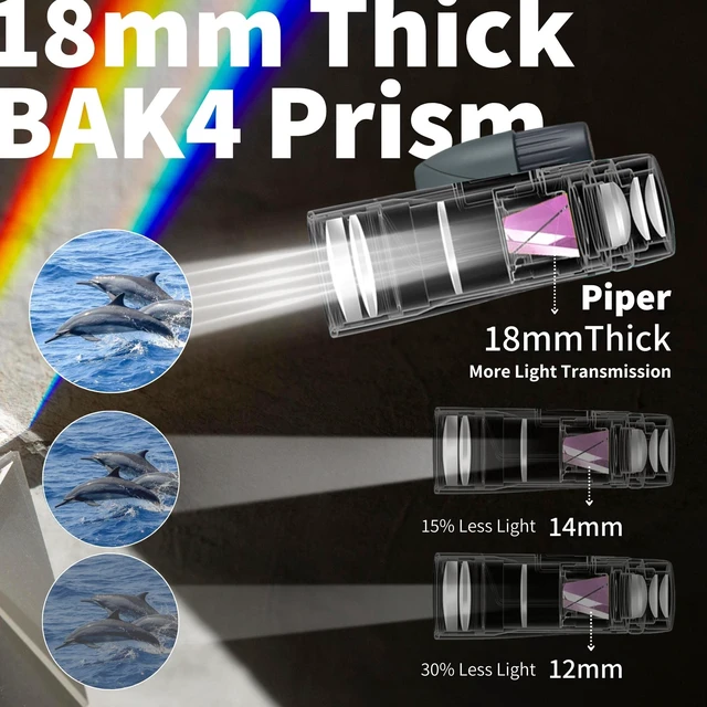 Alt view image 3 of 7 - 12x55 HD Monocular Telescope with BAK4 Prism & FMC Lens, Lightweight with Smartphone Adapter - For Bird Watching, Hunting, Hiking, Traveling