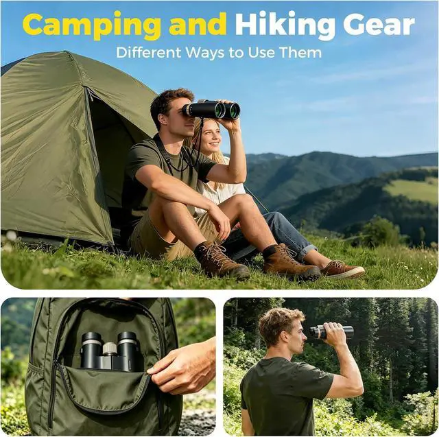 Alt view image 5 of 7 - 12x42 Binoculars for Adults High Powered Waterproof with Large View | Professional HD Binoculars BAK4 Prism FMC Lens Bird Watching Binoculars for Cruise Ship Hunting Camping Travel Sport Safari