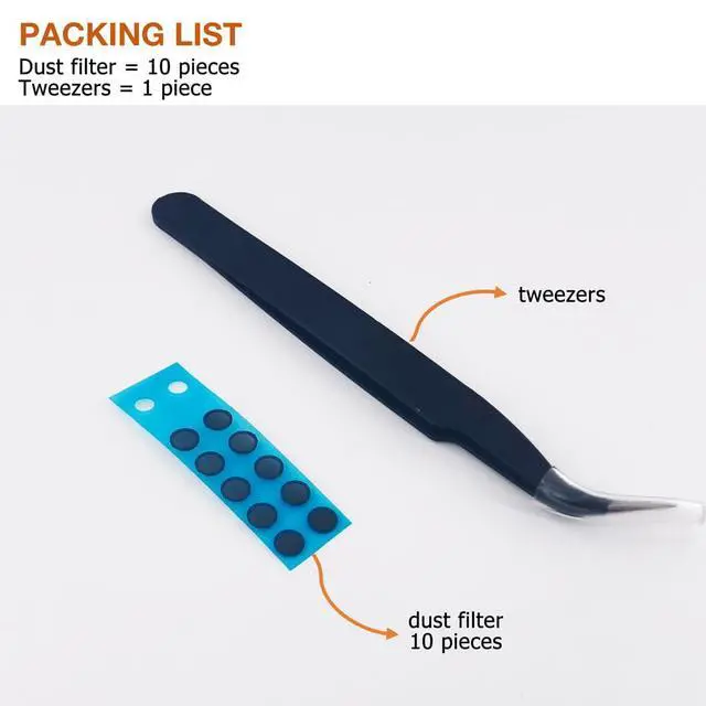 Alt view image 4 of 4 - Replacement Dust Proof Mesh Filter for Beats Earbuds,10 Pieces | Compatible with Beats Studio Buds & Beats Studio Buds + & Beats Fit Pro Earbuds,Includes Tool Tweezers