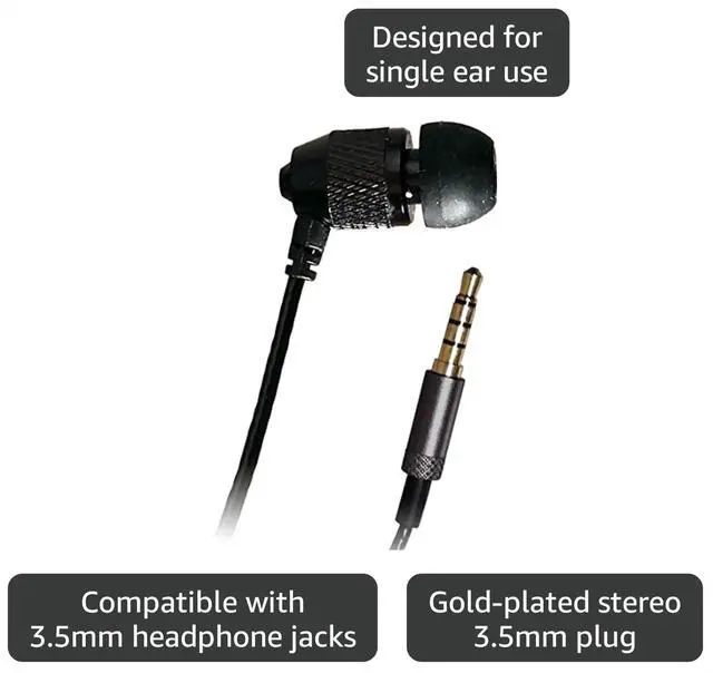 Alt view image 3 of 3 - XDU Pathfinder Single Stereo-to-Mono Noise Isolating Earphone, Reinforced Cord