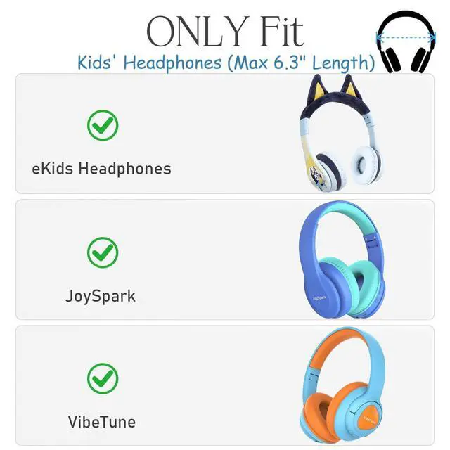 Alt view image 2 of 7 - Kids Headphones Case Compatible with eKids Bluey Bluetooth/JoySpark/VibeTune/EarFun Headphones, Kids and Toddler Headphone Storage Holder Bag Pouch (Box Only) (Blue)