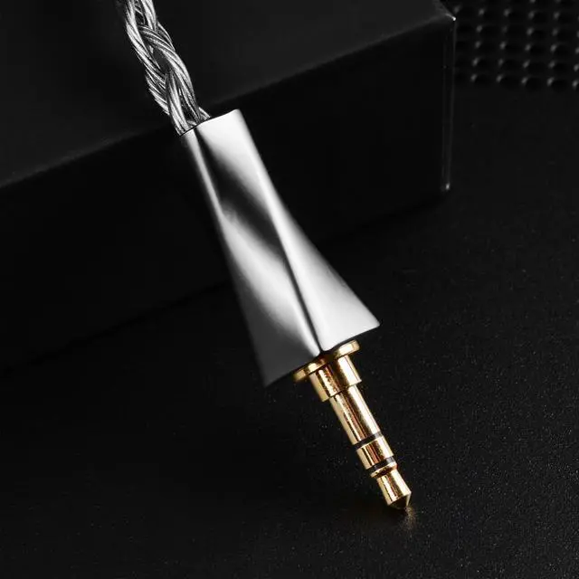 Alt view image 5 of 5 - IEM Cable,Monocrystalline Copper Silver Plated Cable,QDC-C Pin in Ear Monitor Cords for K&Z ZS10 PRO AS12 AS16 CCA CA10 etc Recessed 2pin 4.2ft 3.5mm