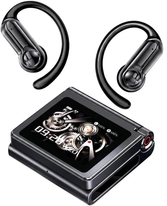 Main image of Open Ear Earbuds Bluetooth 6.0 Headphones 60hrs Playtime Wireless Earbuds with Touchscreen Charging Case Hi-Fi Stereo Over Ear Headphones Noise Cancelling 5EQ IPX7 Waterproof for Running/Workout/Gym