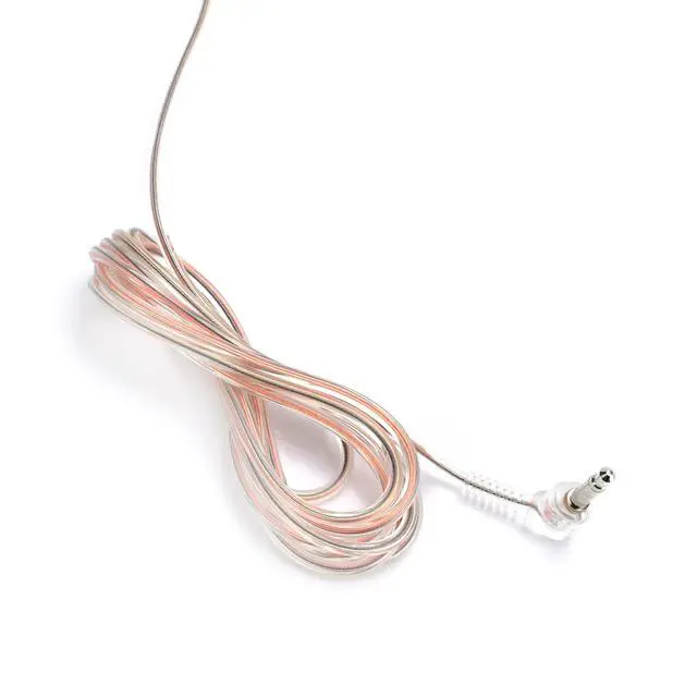 Alt view image 2 of 6 - CL/20 Clear Retro 90s Style On-Ear Headphones, Wired Plug | Transparent Design, 3.5mm Jack, Adjustable Headband, Leatherette Cushions