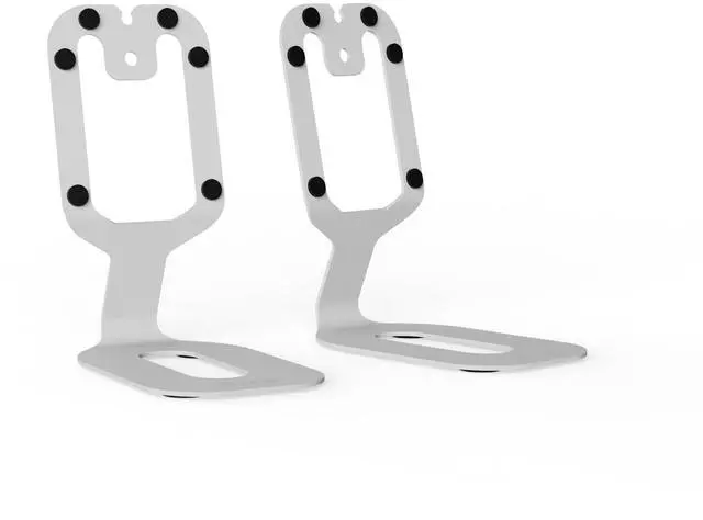 Main image of SU2 Rear-Mounted Desktop Speaker Stands for Uki and Ora | Elevated and Angled to Improve Sound | ¼-20 Thread | Holds 3.1 lbs | Pair | White