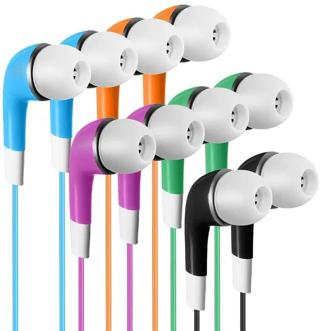 Alt view image 3 of 6 - Earbuds Bulk for Kids Students School Classroom 30 Pack, Wholesale Disposable Earphones Headphones for Computers Chromebook iPad PC Android Phone, Fits All 3.5mm Interface
