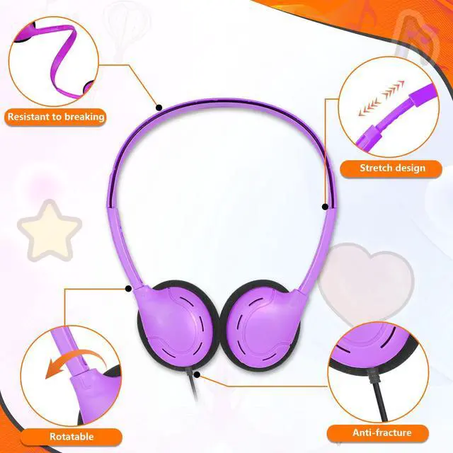 Alt view image 6 of 7 - Type C Headphones Bulk for Classroom School Kids 20 Pack,USB C Wired | Headphones for School Compatible with Pad Smartphones for Boys Girls Students Travel Mixed Colors