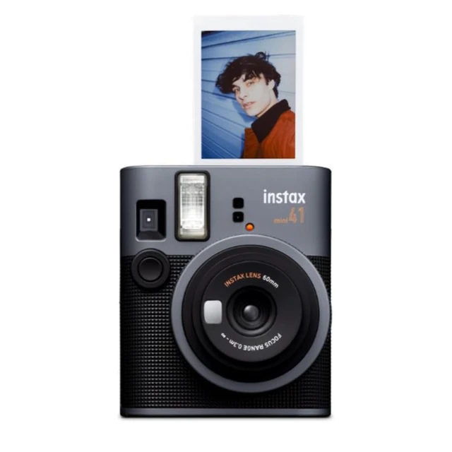 Alt view image 3 of 4 - Instax Mini 41 Instant Camera Bundle with Instax Mini Film | 20 Exposures + 4 Pack AA Batteries + Cleaning Cloth (4 Items)