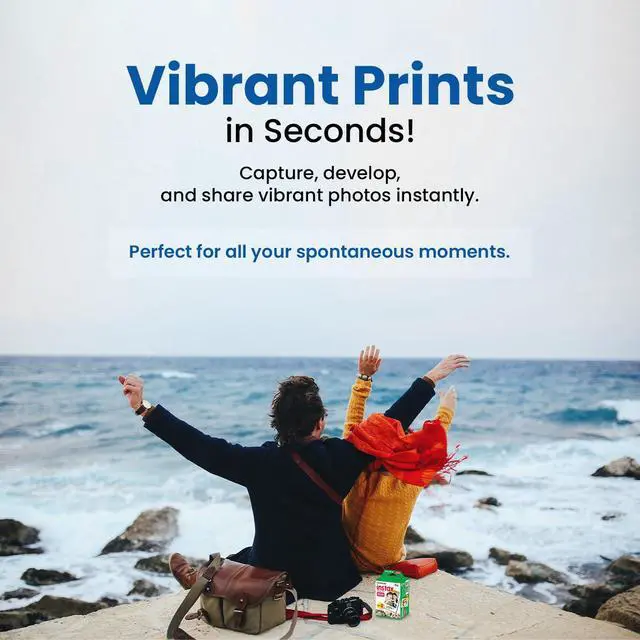 Alt view image 5 of 7 - Instax Mini Instant Film, 20 Shots (10 Sheets x 2) Capture Memories Anytime, Anywhere + BluebirdSales Premium Cleaning Cloth & 8 AA Batteries