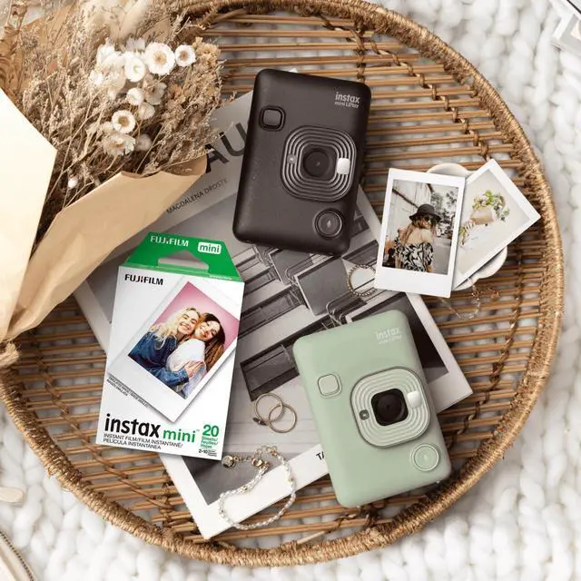 Alt view image 6 of 7 - Instax Mini Instant Film, 20 Shots (10 Sheets x 2) Capture Memories Anytime, Anywhere + BluebirdSales Premium Cleaning Cloth & 8 AA Batteries
