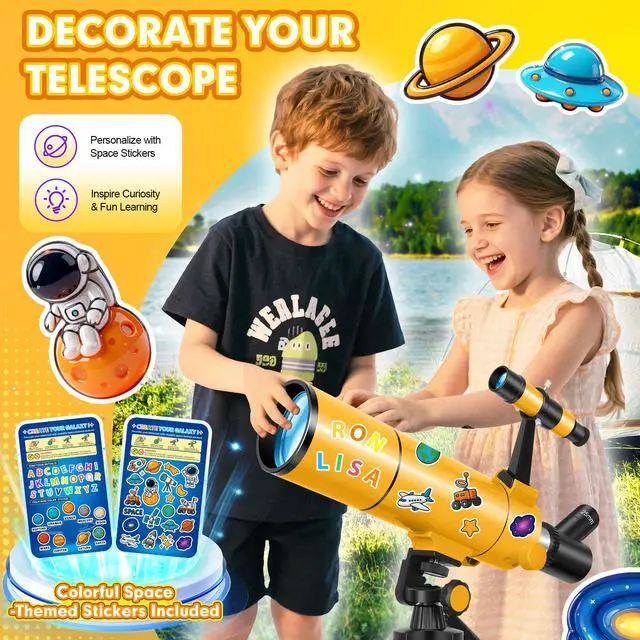 Alt view image 4 of 7 - Telescope for Adults & Kids, 80mm Aperture 500mm Refractor | Portable Travel Telescopes, for Astronomy Beginners and Family Stargazing, with Tripod, Stickers, Phone Adapter, Backpack