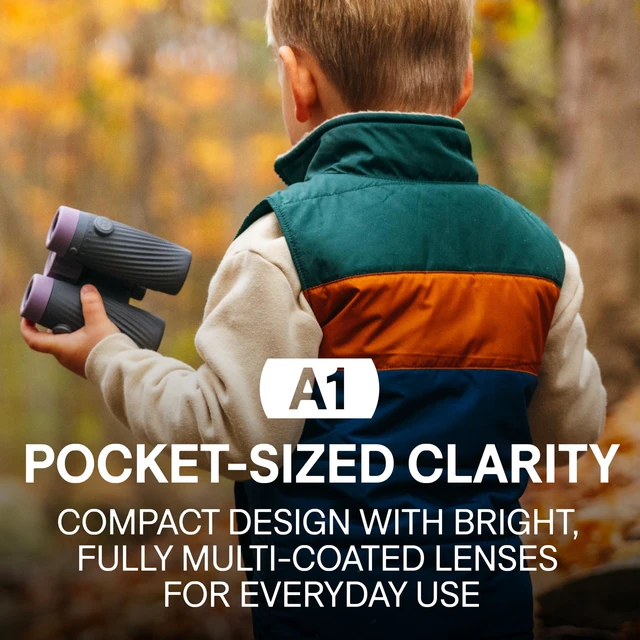 Alt view image 5 of 7 - A1 10x25 Binoculars Cilantro Green Waterproof, Fogproof, 10X Magnification, Fully Multi-Coated Lenses & Rubber Armor