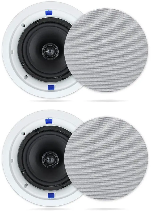 Main image of Passive Ceiling Speakers 6.5 Inch, 320W 2-Way Round Flush Mount Speakers, Easy to Install, Suitable for Home Theater Living Room Office, (White, Pair)