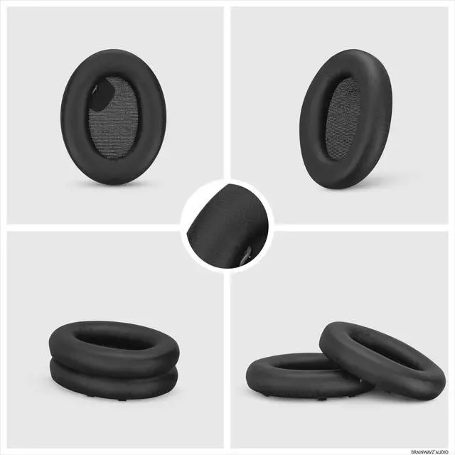 Alt view image 5 of 7 - Replacement Earpads for Sony WH-1000XM4 Headphones - Soft Vegan Leather Cushions for Extra Comfort, Easy & Quick Installation, by (Black)