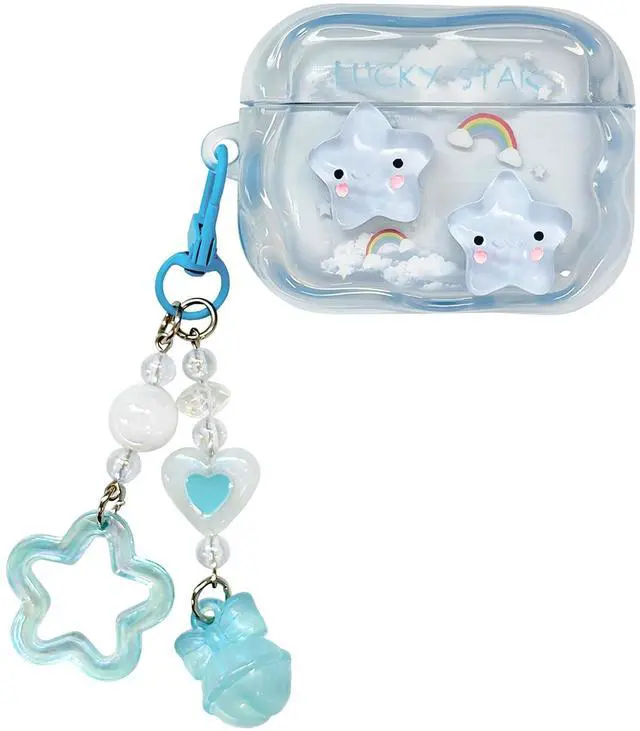 Main image of Compatible with AirPods Pro 3 Case Cute | Wave Design Shockproof Protective Cover for Girls Women with Keychain Designed for AirPods Pro 3rd Generation(2025)
