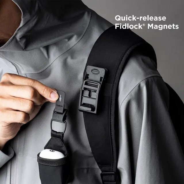 Alt view image 5 of 7 - HUB Earbuds Pouch | Soft Elastane & Ballistic Nylon 840D Headphone Case, Compatible with AirPods Pro, HUB Magnetic Suction Clip