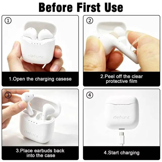 Alt view image 2 of 7 - True LITE II Wireless Earbuds Bluetooth 6.0, Semi in-Ear Headphones with ENC Clear Calls, Low Latency, 20H Playtime, IPX4 Waterproof, Comfortable Fit with AI App Support (White)