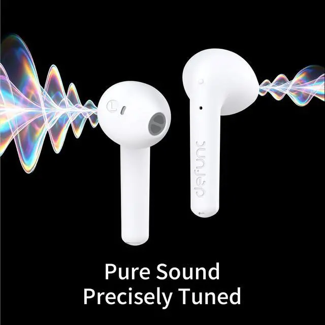 Alt view image 4 of 7 - True LITE II Wireless Earbuds Bluetooth 6.0, Semi in-Ear Headphones with ENC Clear Calls, Low Latency, 20H Playtime, IPX4 Waterproof, Comfortable Fit with AI App Support (White)