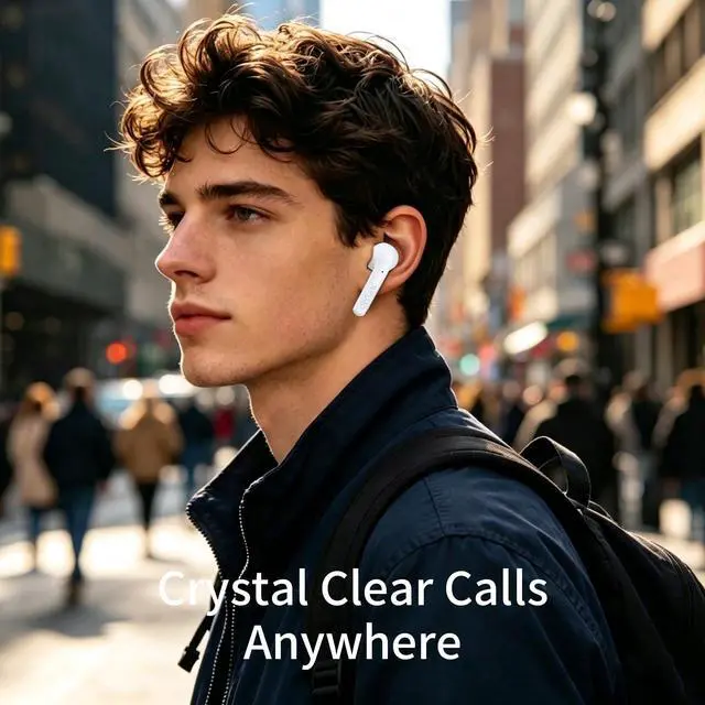 Alt view image 5 of 7 - True LITE II Wireless Earbuds Bluetooth 6.0, Semi in-Ear Headphones with ENC Clear Calls, Low Latency, 20H Playtime, IPX4 Waterproof, Comfortable Fit with AI App Support (White)