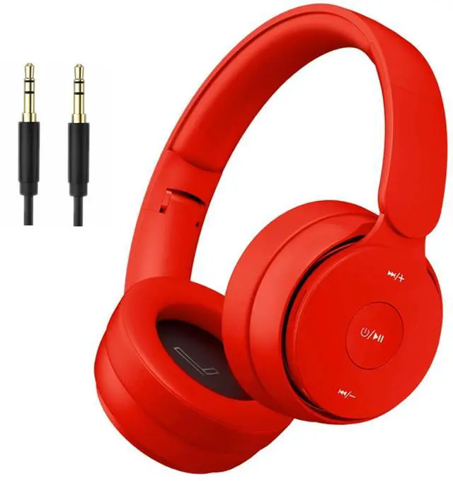 Main image of RED Wireless Headphones Foldable Wired/TF, Suitable for Adults/Kids | High-fidelity stereo, 30H Playtime, dual 40mm driver speakers, comes with a 1.5m audio cable.Wireless Bluetooth 5.2