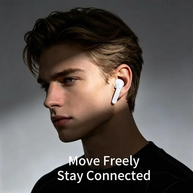 Alt view image 7 of 7 - True LITE II Wireless Earbuds Bluetooth 6.0, Semi in-Ear Headphones with ENC Clear Calls, Low Latency, 20H Playtime, IPX4 Waterproof, Comfortable Fit with AI App Support (White)