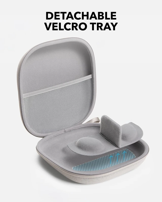 Alt view image 6 of 6 - by Anker Headphones Case for Over-Ear Headphones, White Anti-Scratch, Water and Dust Resistant, Impact-Resistant, Pocket for Cables, Detachable Tray, Sturdy Strap